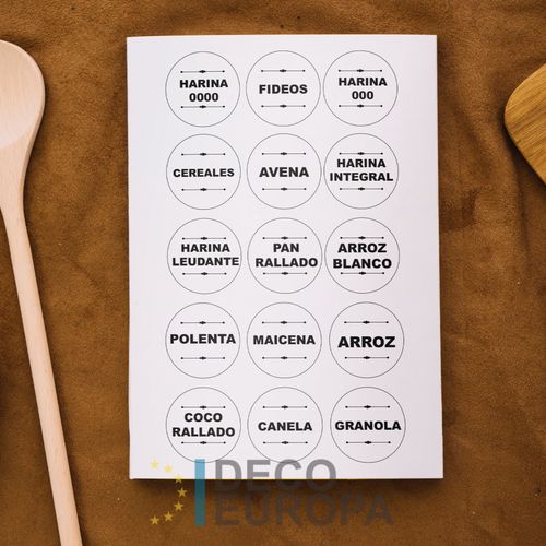 Etiquetas para Frasco Circulo Pasta