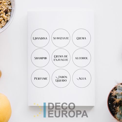 Etiquetas para Frasco Circulo Limpieza