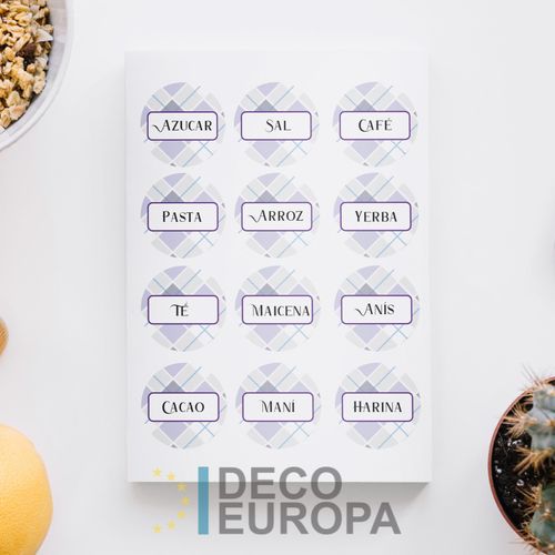 Etiquetas para Frasco Escoces Gris