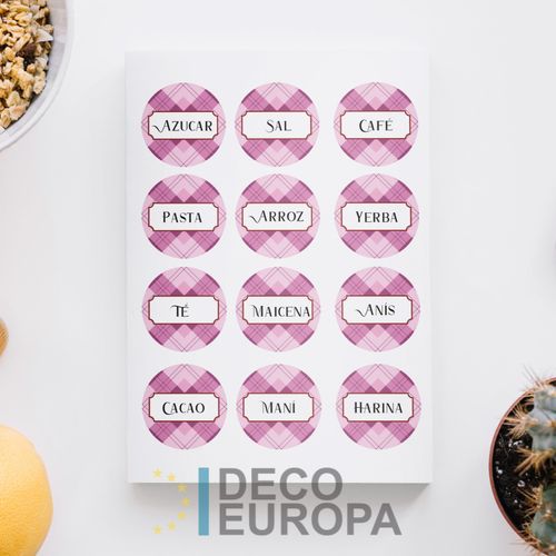 Etiquetas para Frasco Escoces Rosa