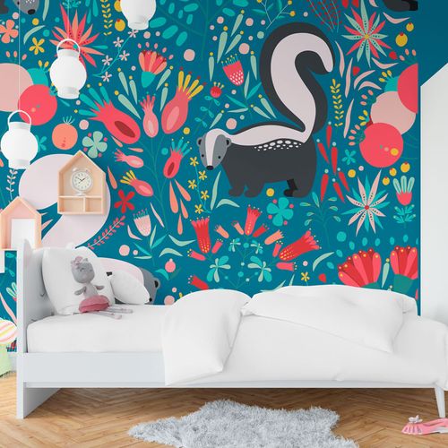 Mural Zorrino En Colores