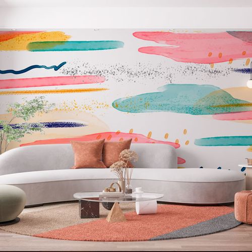 Mural Trazos Acuarela