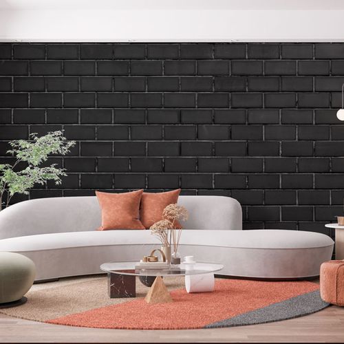 Mural Ladrillos Negros