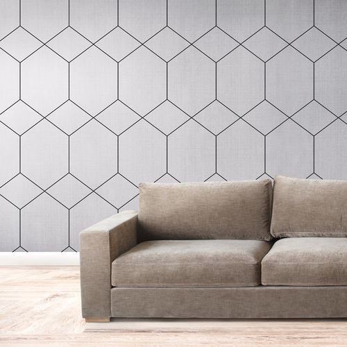 Mural Lineas Rombos Geometrico