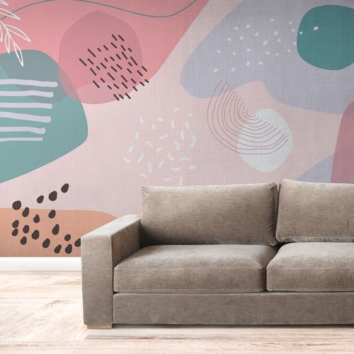 Mural Trazos Abstractos Colores