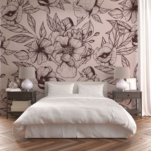 Mural Flores Vectoriales Vintage