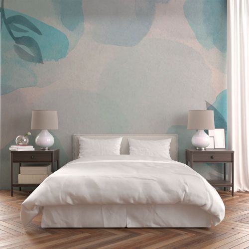 Mural Acuarela Suave Celeste