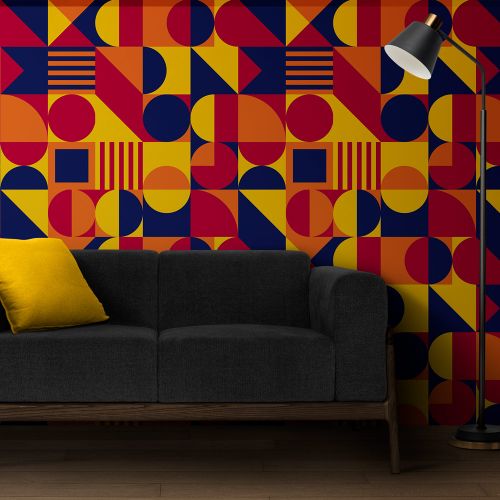 Mural Geometrico Calido