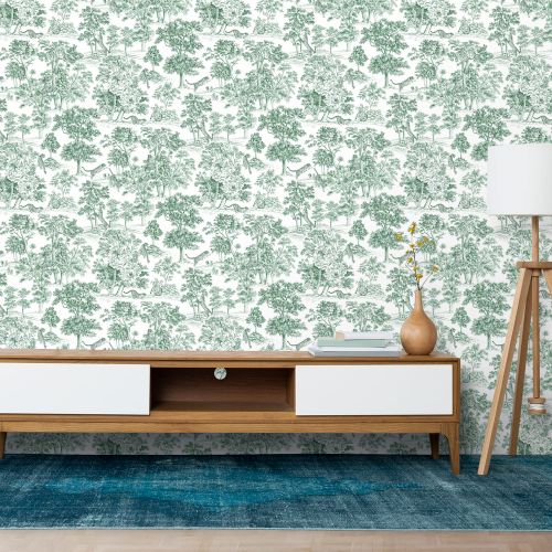 Mural Leopardo Bosque Verde