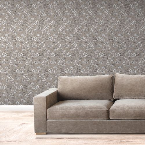 Mural Hojas Espinas Marron