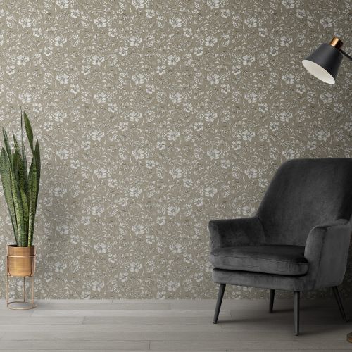 Mural Jazmin Monocroma Verde