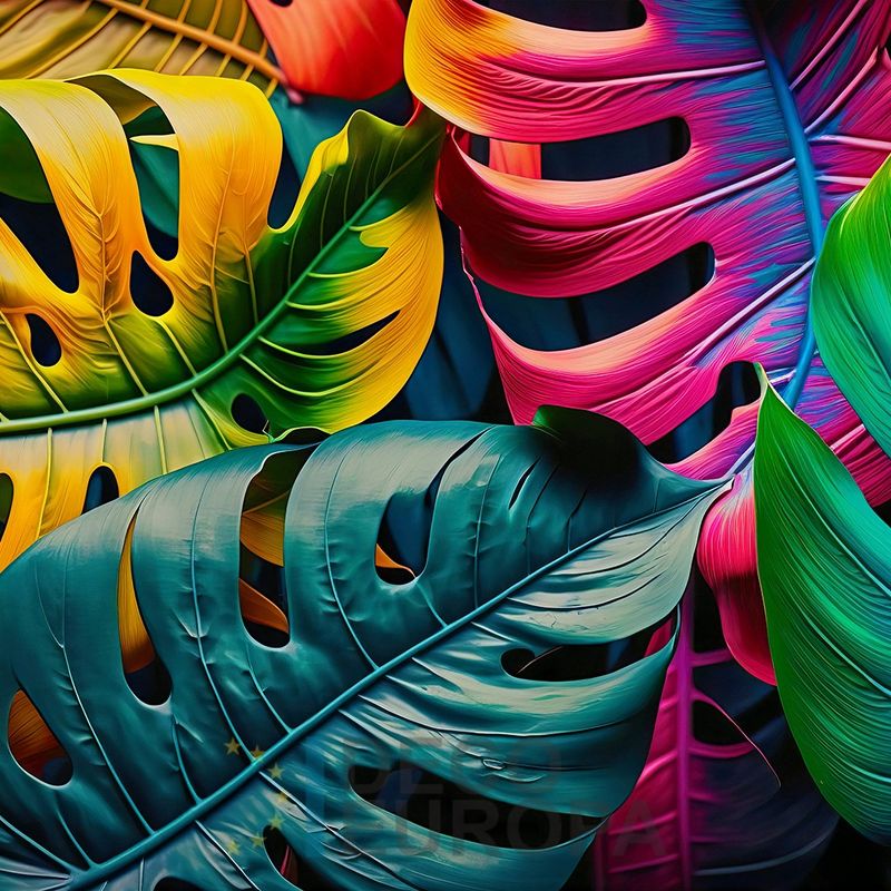 Mural Hojas Verdes y Tropicales - PDF99