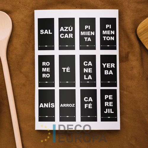 [1410] Etiquetas para Frasco Rectangulo Negro