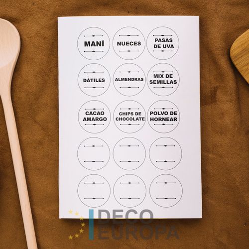 [1414] Etiquetas para Frasco Circulo Fruta