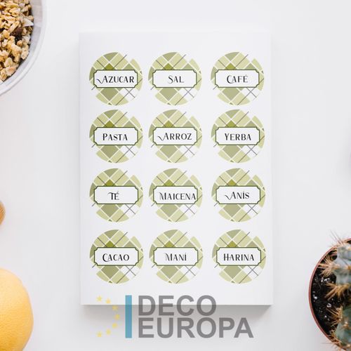 [1429] Etiquetas para Frasco Escoces Verde