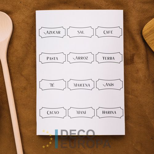 [1435] Etiquetas para Frasco Rectangular Curva Blanco Corte