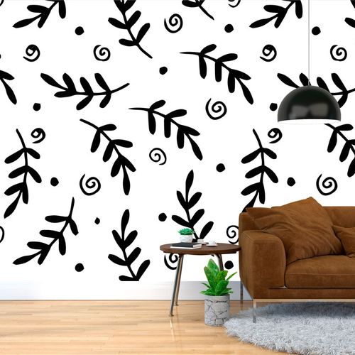 [1139] Mural Hojas Negras