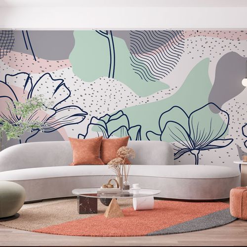 [1143] Mural Flores Vectoriales