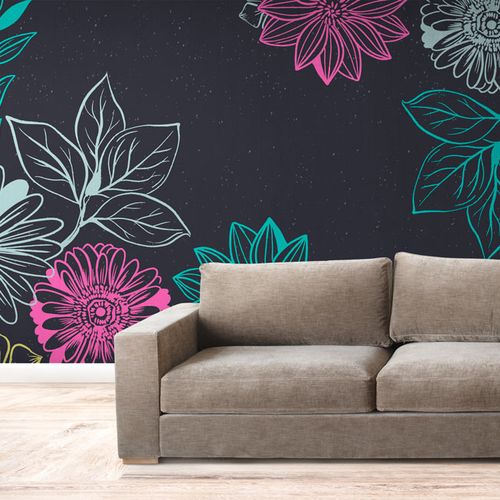 [1183] Mural Flores Varios Colores