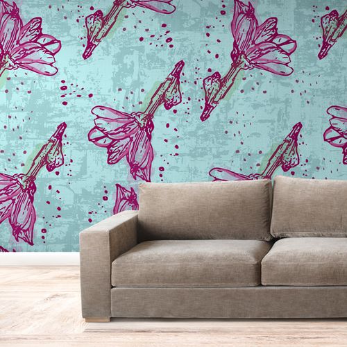 [1193] Mural Flores Violeta