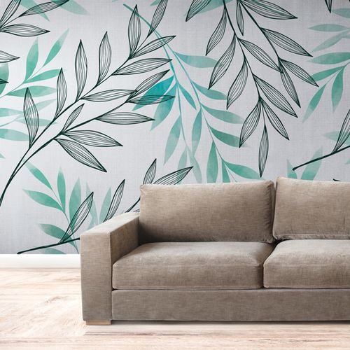 [1198] Mural Hojas Verdes