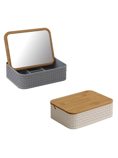 Organizador Make Up Rectangular con Espejo